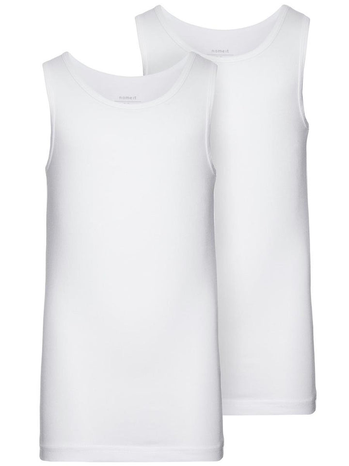 NAME IT 2er Pack Unterhemden Set Tank Top weiß Größe 86 bis 158/164