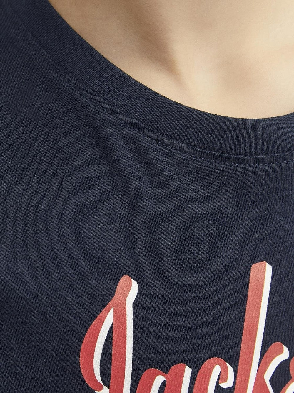 JACK & JONES Junior Kinder kurzarm T-shirt JJElogo dunkelblau Größe 98 bis 128
