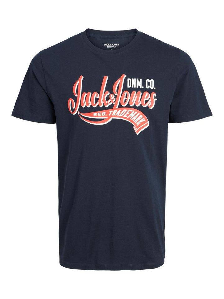 JACK & JONES Junior Kinder kurzarm T-shirt JJElogo dunkelblau Größe 98 bis 128