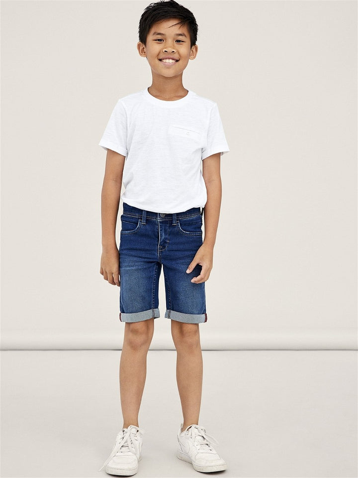 NAME IT Jungen Jeans Shorts Bermuda Sommer NKMSilas Slim blau 128 bis 176