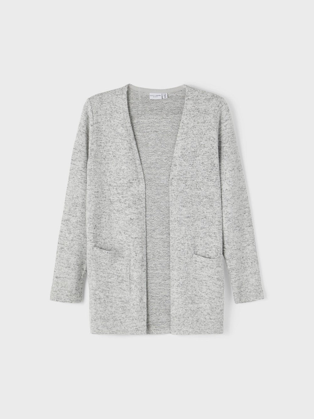 NAME IT lange leichte Strickjacke Cardigan NKFVicti grau Größe 116 bis 158-164