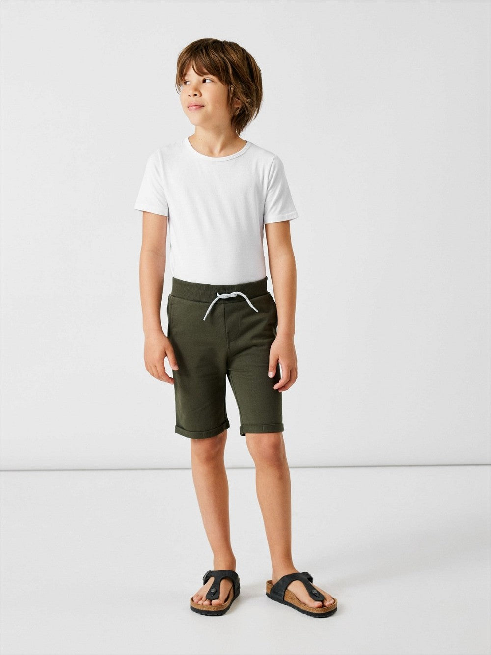 NAME IT Sweat Shorts Jogginghose NKMVermo oliv khaki grün Größe 116 bis 176