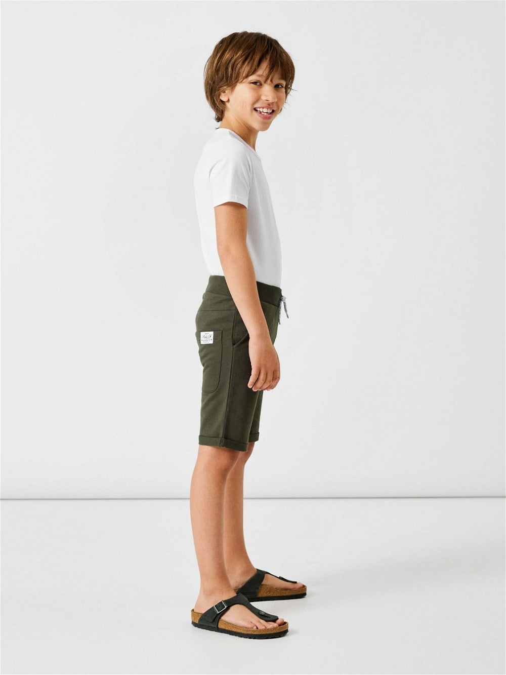 NAME IT Sweat Shorts Jogginghose NKMVermo oliv khaki grün Größe 116 bis 176