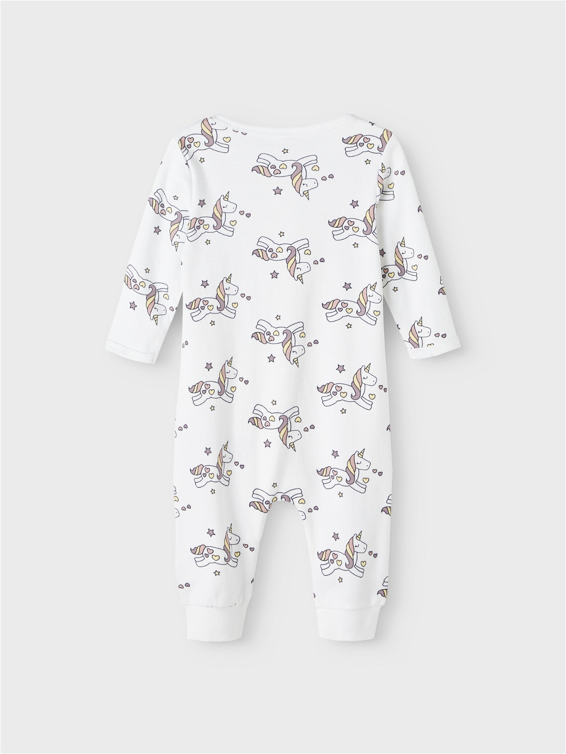 NAME IT Strampler ohne Füße weiß Zipper Reißverschluss Einhorn Größe 50 bis 98