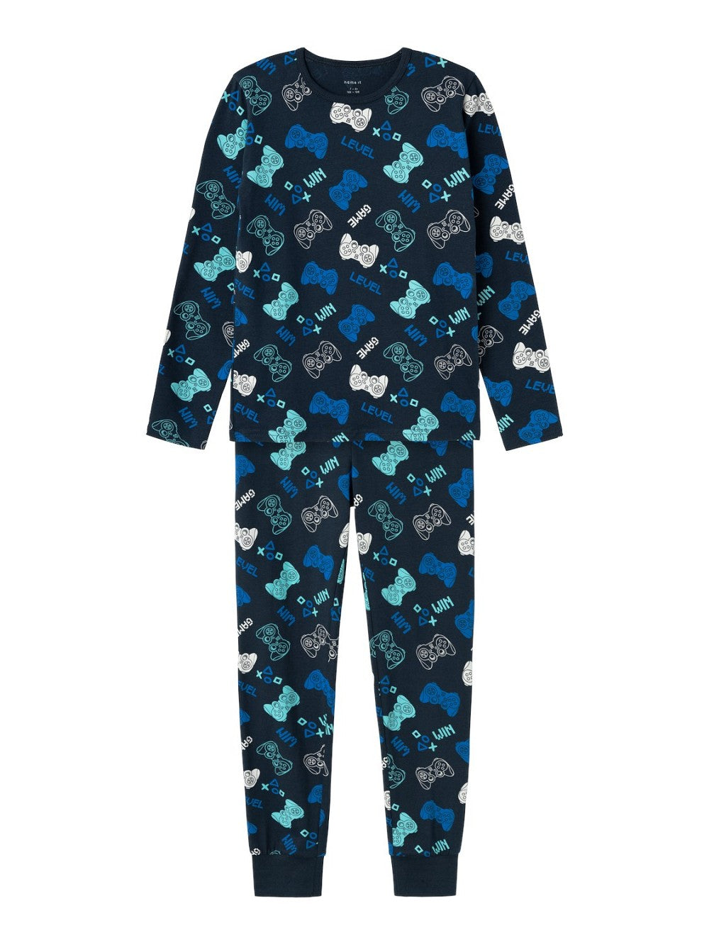NAME IT Jungen Pyjama Schlafanzug dunkelblau Gamer Größe 86/92 bis 158/164