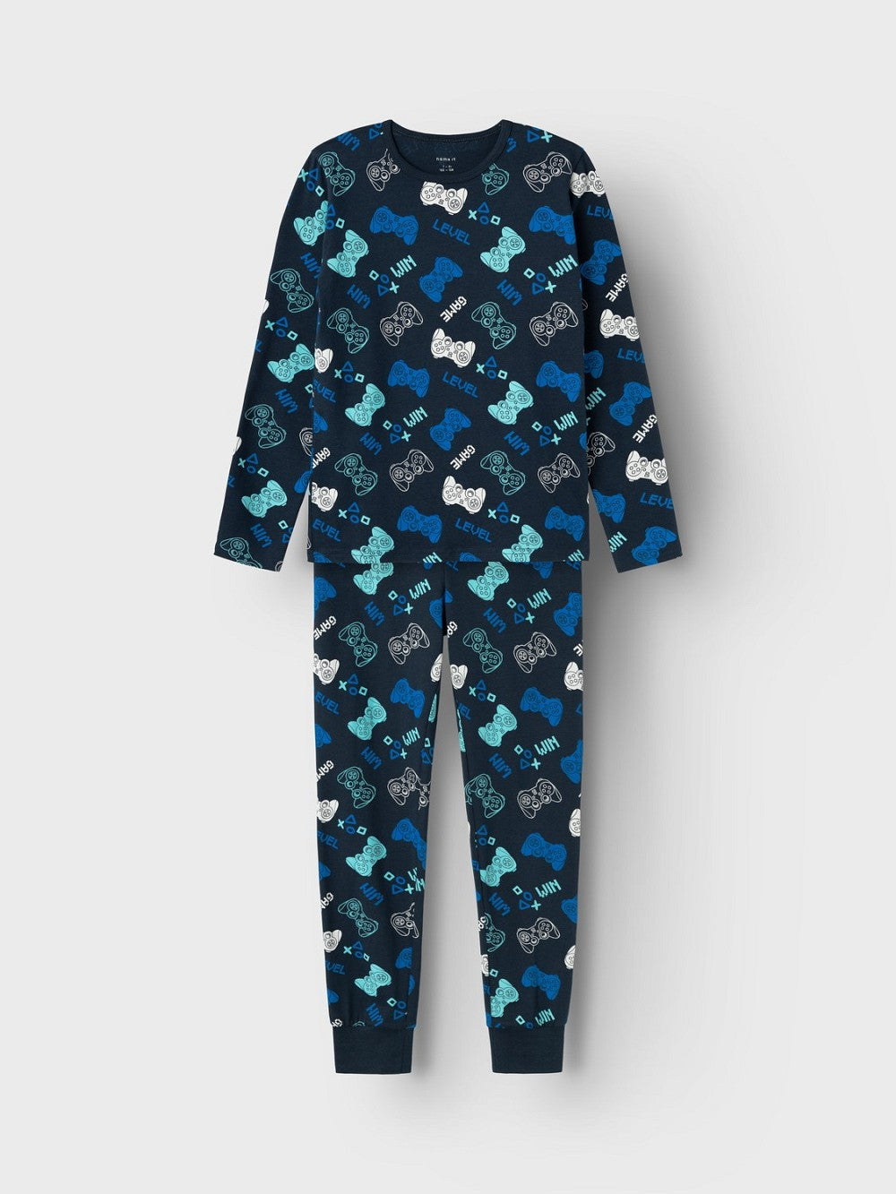 NAME IT Jungen Pyjama Schlafanzug dunkelblau Gamer Größe 86/92 bis 158/164