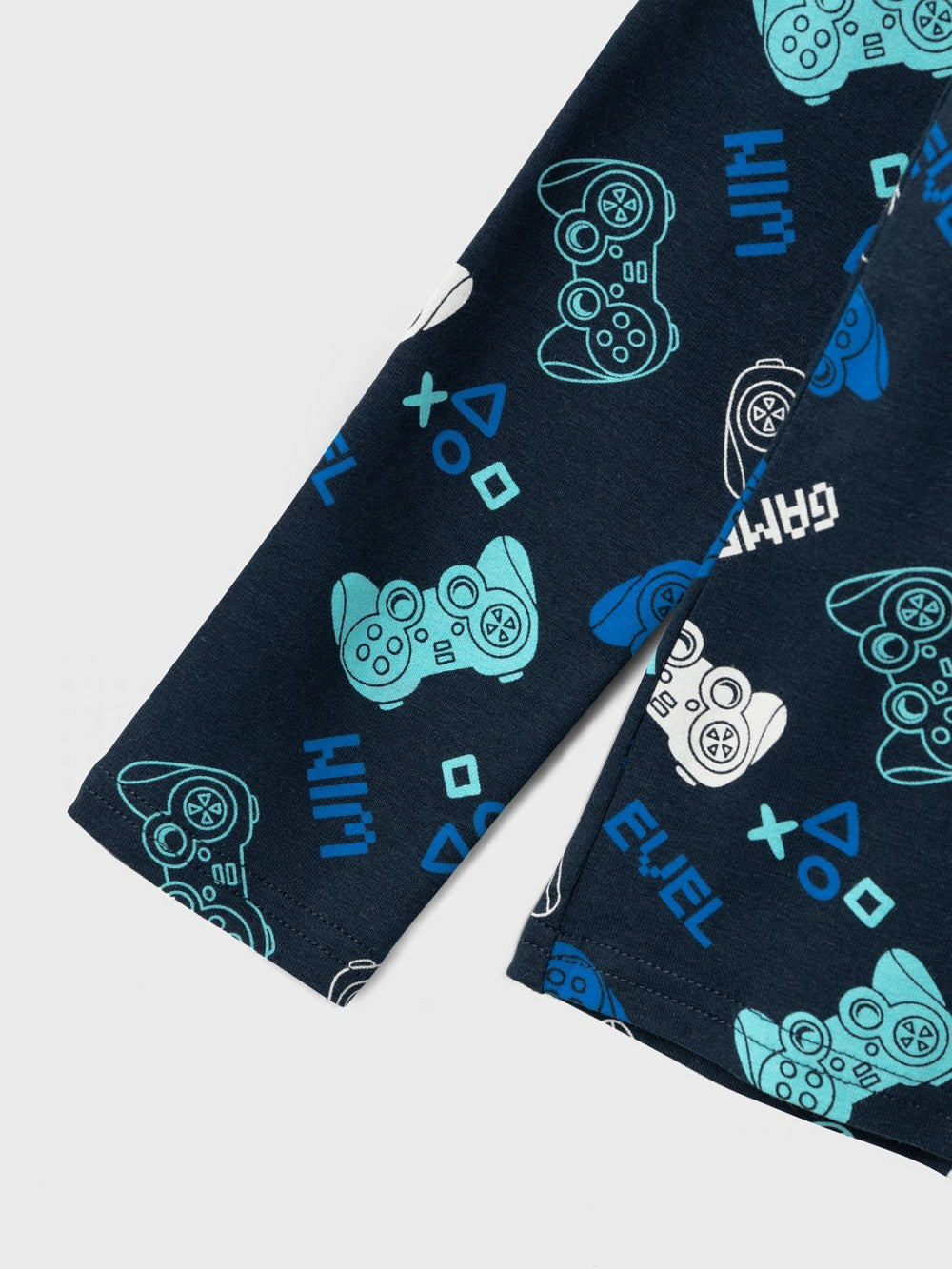 NAME IT Jungen Pyjama Schlafanzug dunkelblau Gamer Größe 86/92 bis 158/164