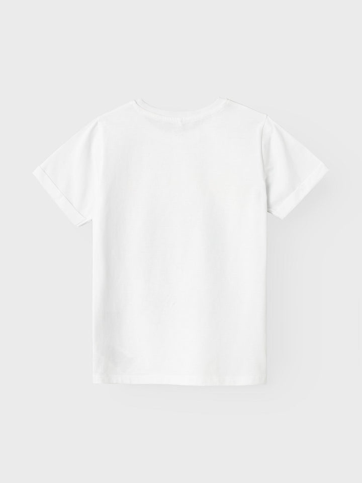 NAME IT kurzarm T-shirt NKMMad weiß Basketball NBA Warriors Größe 116 - 146/152