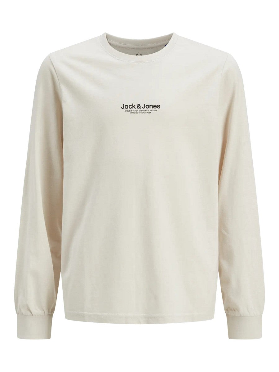 JACK & JONES Junior Longsleeve T-shirt JWHVesterbro grau creme Größe 128 - 176